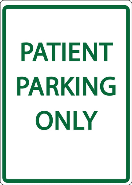 Patient Parking Only - Eco Health Facility Parking Signs | 3080