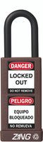 RecycLock Padlock, Keyed Alike,1.5" Shackle and 3" Body - Brown