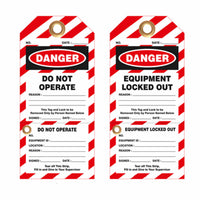 Equipment Locked Out With Perforated Stub Lockout Tags | 7356