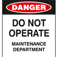 Do Not Operate Maintenance Tags | 7370