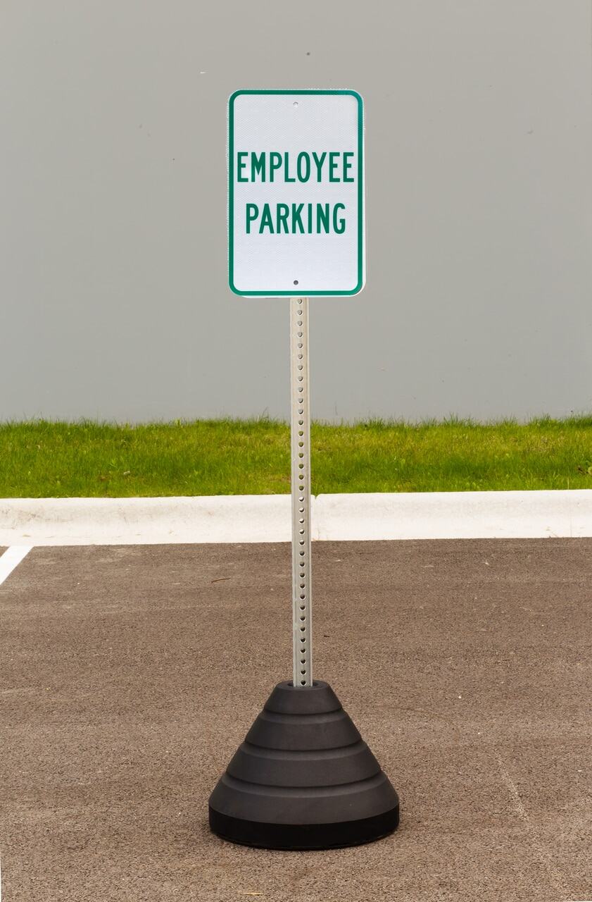 Employee Parking Sign Kit With Post/Base | 7468