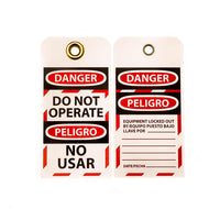 Danger Do Not Operate No Usar Bilingual Lockout Tags | 7503