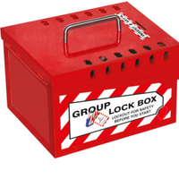 Group Lockout Box - Extra Large Red - 13-Hole | 7697
