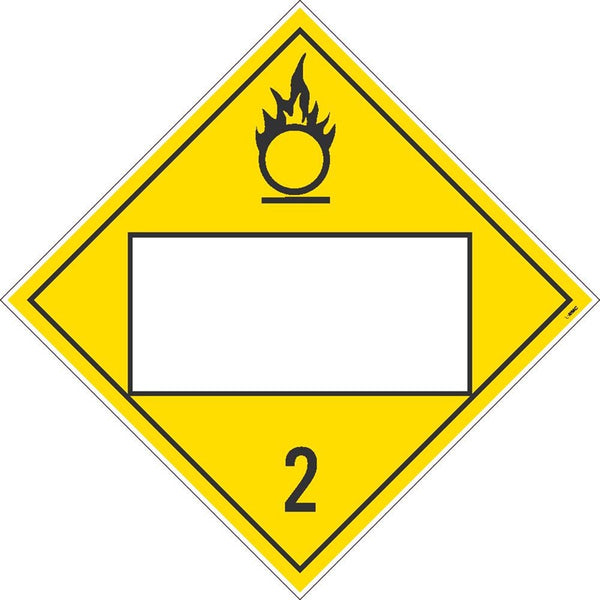 PLACARD, COMBUSTIBLE 4, BLANK, 10.75X10.75, POLYTAG