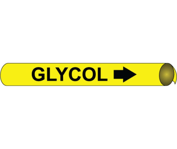 PIPEMARKER PRECOILED, GLYCOL B/Y, FITS 3/4