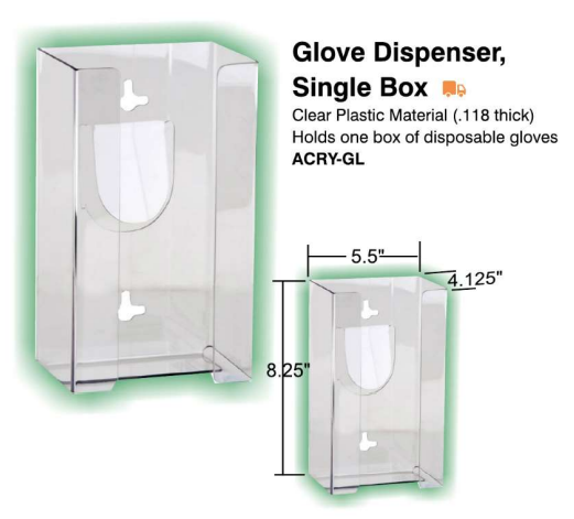 Glove Dispenser Single Box | ACRY-GL