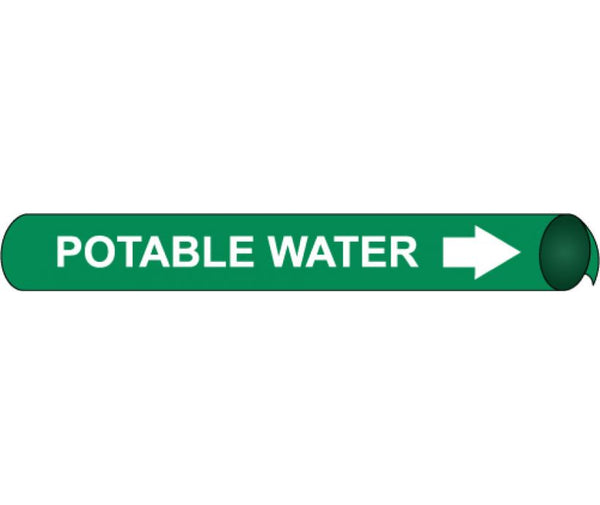 PIPEMARKER PRECOILED, POTABLE WATER W/G, FITS 1 1/8