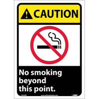 CAUTION, NO SMOKING BEYOND THIS POINT (W/GRAPHIC), 14X10, PS VINYL