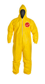 DuPont™ 2X Yellow Tychem® 2000 10 mil Tychem® 2000 Chemical Protective Coveralls (With Hood, Elastic Wrists And Attached Socks) | DPPQC127SYL2X00