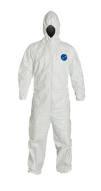DuPont™ 2X White Tyvek® 400 5.9 mil Tyvek® 400 Chemical Protective Coveralls (With Respirator Fitting Hood, Elastic Wrists And Ankles) | DPPTY127SWH2X00