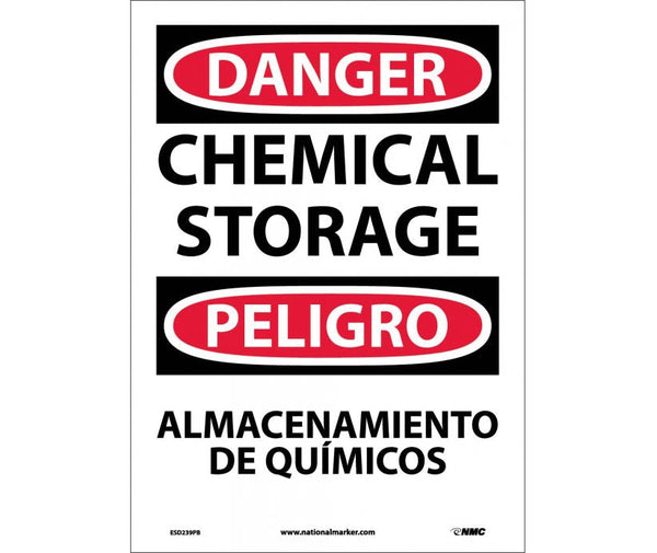 Danger Chemical Storage English/Spanish 14