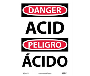 Danger Acid English/Spanish 14"x10" Aluminum | ESD657AB
