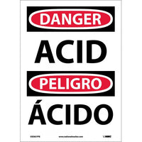Danger Acid English/Spanish 14"x10" Plastic | ESD657RB