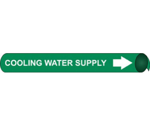 PIPEMARKER STRAP-ON, COOLING WATER SUPPLY W/G, FITS 6