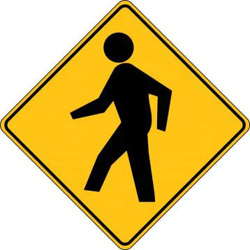 Traffic Sign, (Pedestrian Crossing Symbol), 30