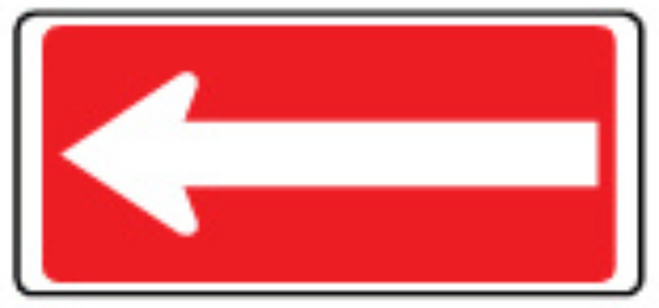 White On Red Arrow Signs | G-0029