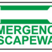 Emergency Escapeway Left Arrow Signs | G-1615