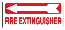 Fire Extinguisher Left Arrow Signs | G-2636