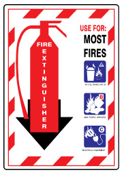 Fire Extinguisher Use For Most Fires Sign | G-9904
