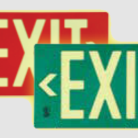 Ultra-Glow™ Safety Sign: Exit (Plastic Case) | PLW412 - PLW419