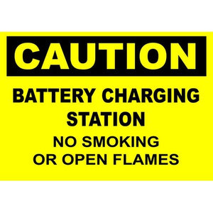 Battery Charging Station Eco Caution Signs Available In Different Sizes and Materials
