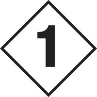 Number One 4" Fits Placard 10"x10" Adhesive Vinyl | NAP1511