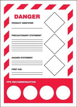 GHS Label Kit, DANGER PRODUCT IDENTIFIER, 7