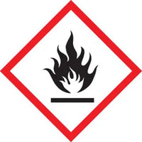GHS Pictogram Label, (Flame), 1"H x 1"W, Adhesive Poly, 250/RL