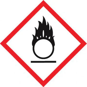 GHS Pictogram Label, (Flame Over Circle), 1"H x 1"W, Adhesive Poly, 500/RL