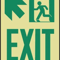 Glow-In-The-Dark Safety Sign: Exit (Left Arrow) | MLNY526
