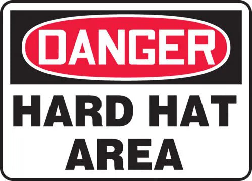 Danger Hard Hat Area Sign 7