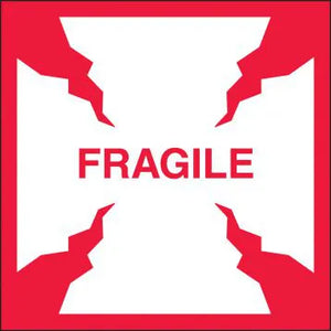 Fragile Shipping Labels 4"x4" Adhesive Paper 500/Roll | MSL226
