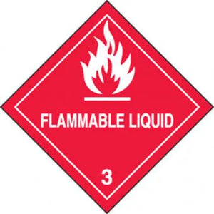 Flammable USDOT Labels 4"x4" Adhesive Poly 250/Roll | MSL301EV2