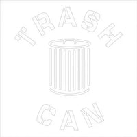 Trash Can Stencil 24"x24" Poly Plastic | PMS260