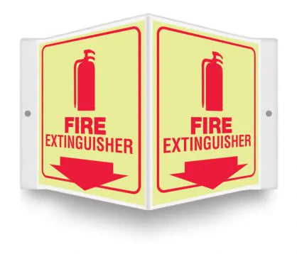 Fire Extinguisher 45 Degree Wall Sign 6