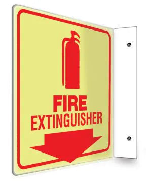 Fire Extinguisher 45 Degree Wall Sign 8