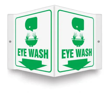 Eye Wash 45 Degree Wall Sign 6