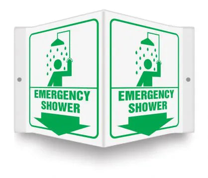 Emergency Shower 45 Degree Wall Sign 6