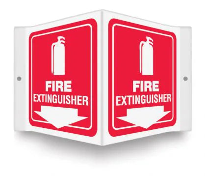 Fire Extinguisher 45 Degree Wall Sign 6