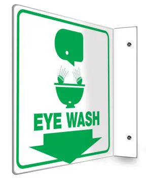 Eye Wash 90 Degree Wall Sign 8