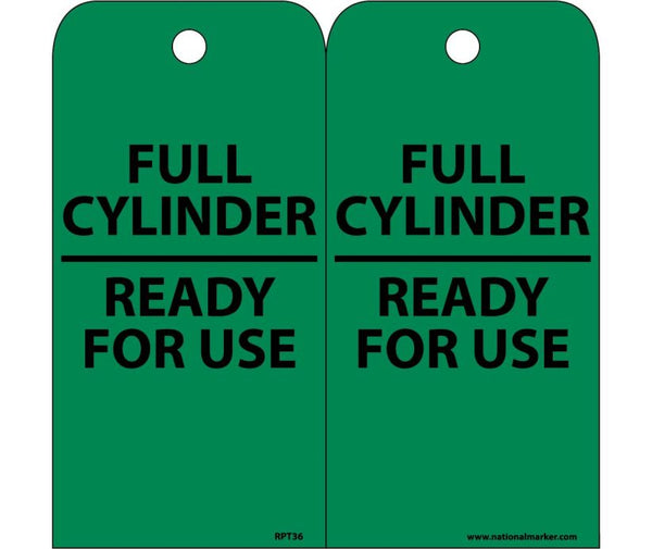 TAGS, FULL CYLINDER READY FOR USE, 6X3, UNRIP VINYL, 25/PK