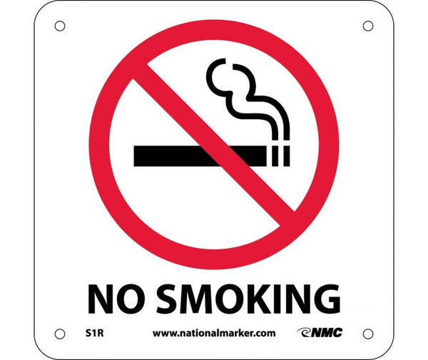 NO SMOKING (W/ GRAPHIC), 7X7, RIGID PLASTIC