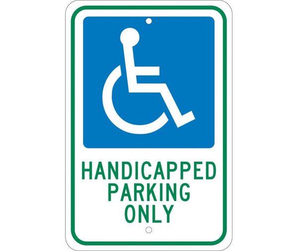 GRAPHIC, HANDICAPPED PARKING ONLY 18X12, .080 EGP REF ALUM