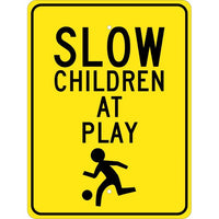 SLOW CHILDREN AT PLAY (GRAPHIC) 24X18, .080 EGP REF ALUM
