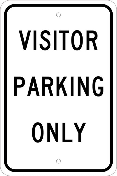VISITOR PARKING ONLY, 18X12, .080 EGP REF ALUM SIGN
