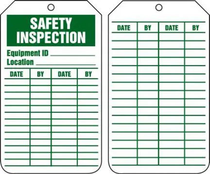 Inspection Tag, SAFETY INSPECTION, 5.75