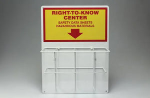 RTK Center Board, RIGHT-TO-KNOW CENTER, 20"H x 15"W, Aluminum
