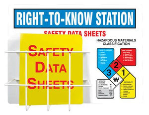 RTK NFPA Center Board, RIGHT-TO-KNOW STATION, 18"H x 24"W, Aluminum
