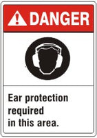 ANSI Z535 Danger Ear Protection Required In This Area Signs | AN-02