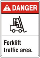 ANSI Z535 Danger Forklift Traffic Area Signs | AN-36